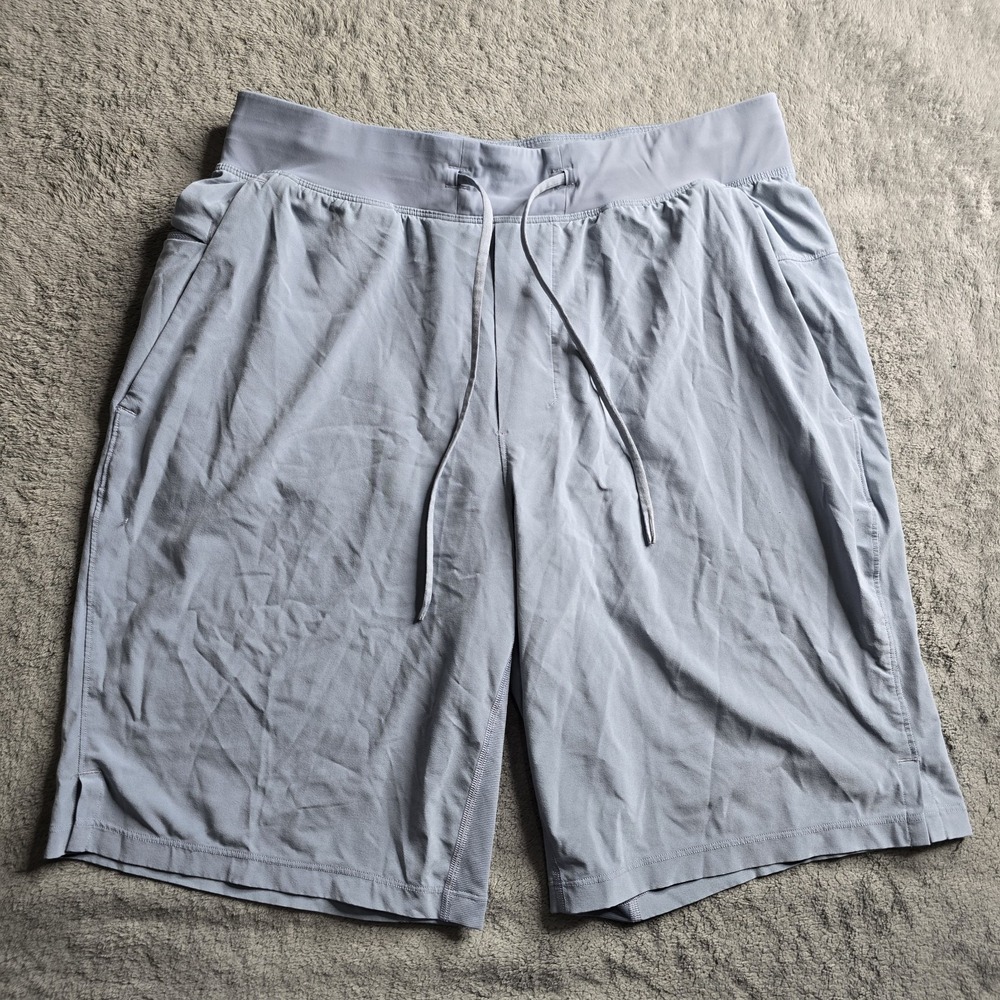 Lululemon The Short 9" Lined Mens Medium Blue Perfomance Stretch